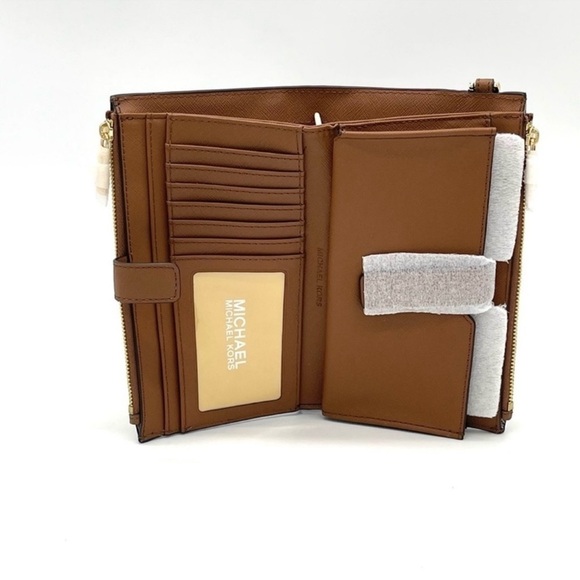 Michael Kors LG X Chain Shoulder Tote Bag & Double Zip Wallet Wristlet Luggage - Picture 9 of 10